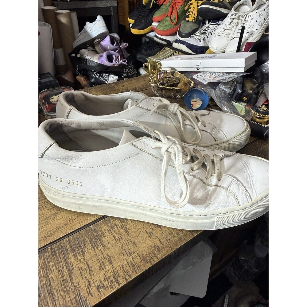 Common Projects  Low White Full Grain Leather Sneakers EU 39 Women’s 8.5-9